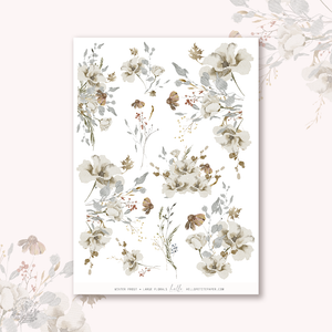 Winter Frost - Large Floral Deco Stickers