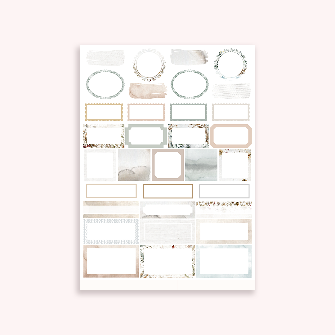 Winter Wonderland  - FOILED KIT - premium matte paper sticker kit