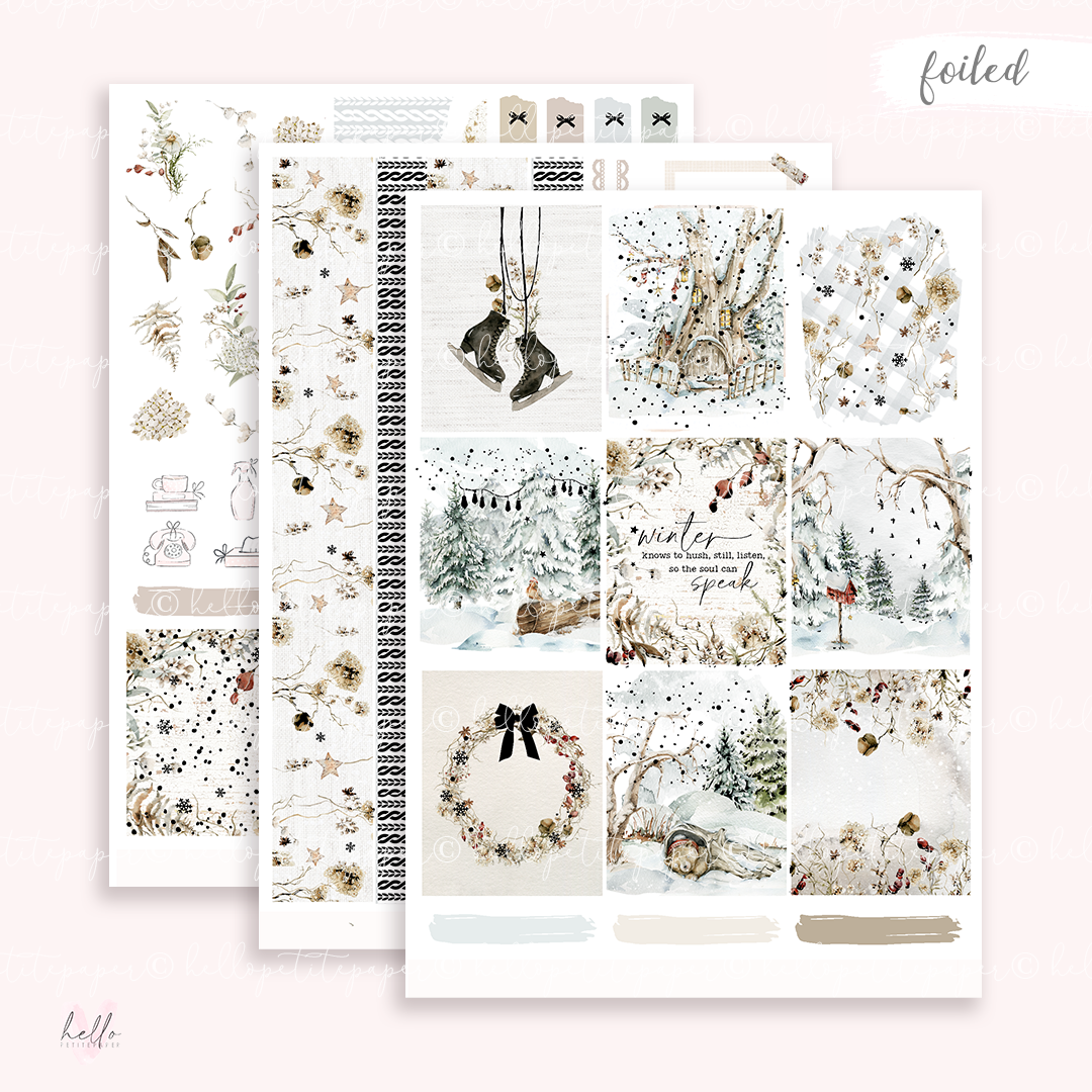 Winter Wonderland  - FOILED KIT - premium matte paper sticker kit