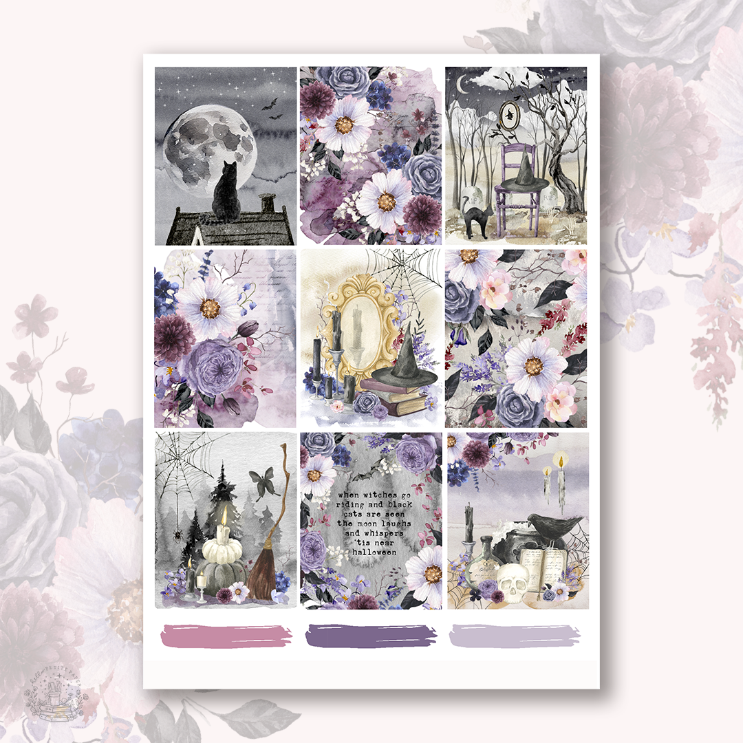 Printable stickers - Witching Hour Sticker kit (set of 4)