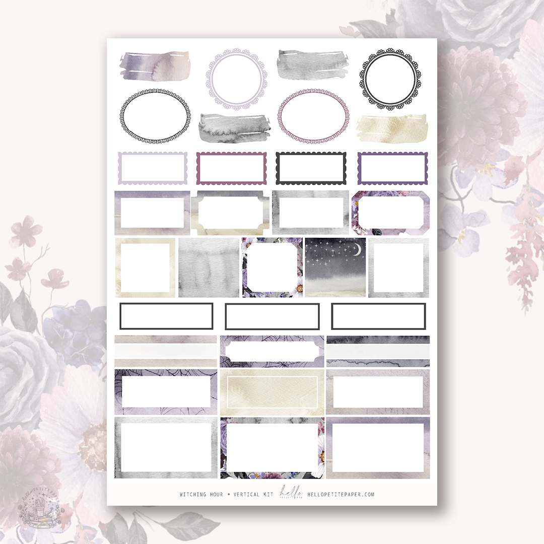 Printable stickers - Witching Hour Sticker kit (set of 4)