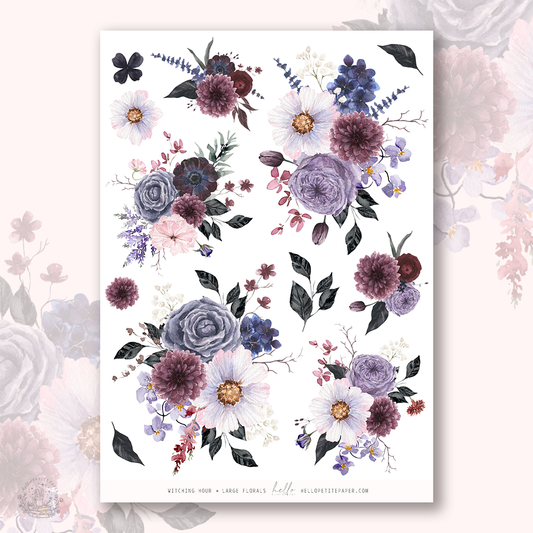 Witching Hour - Large Floral Deco Stickers