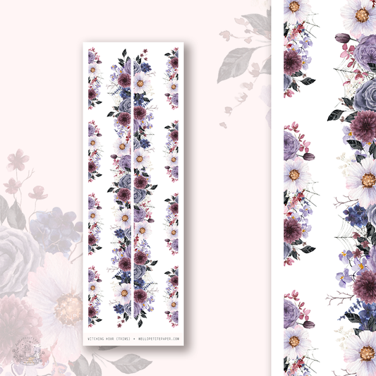 Witching Hour  - floral trims | planner stickers