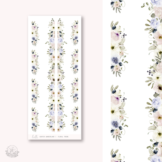 Winter woodland  - floral trims | planner stickers