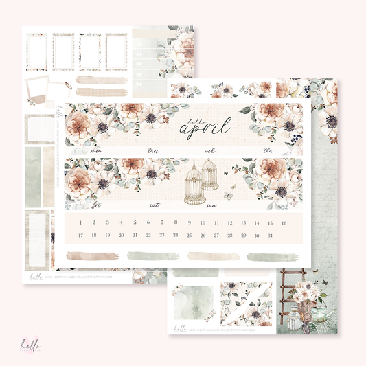 April Monthly Sticker Kit