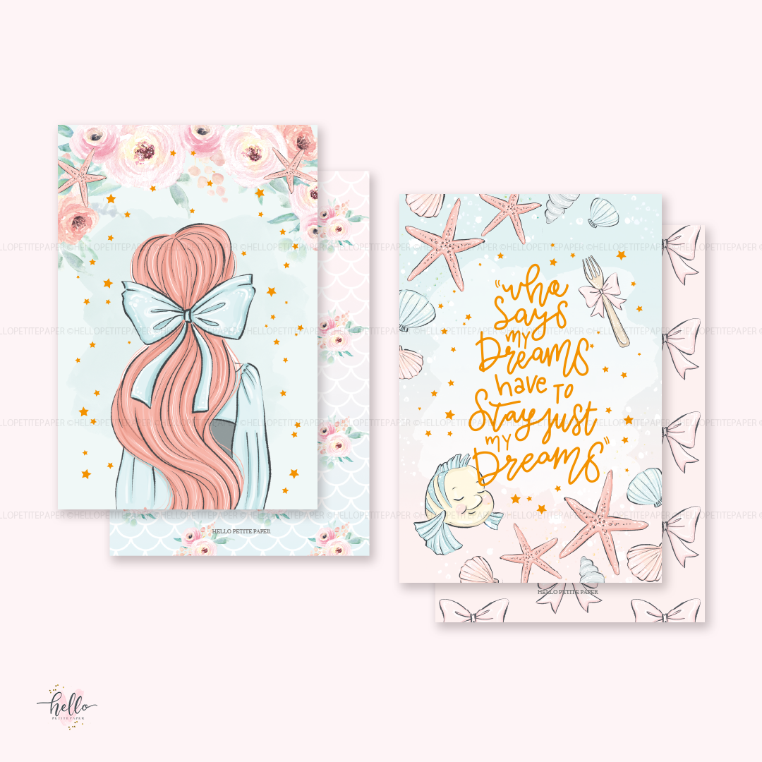 2 Gold Foil Cards - Ariel