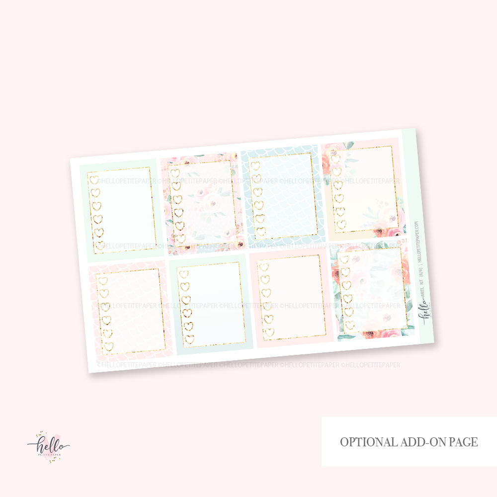 FOILED Ariel  - sticker kit (gold foil)