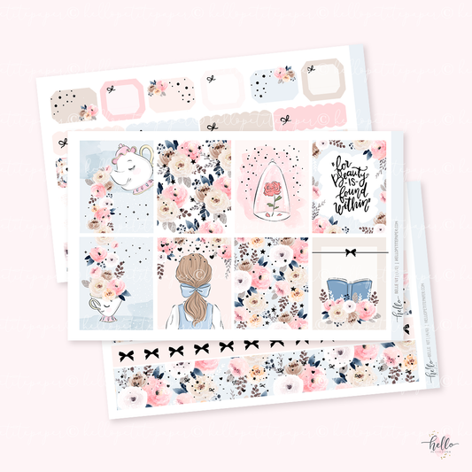 FOILED Belle - sticker kit (gold foil)