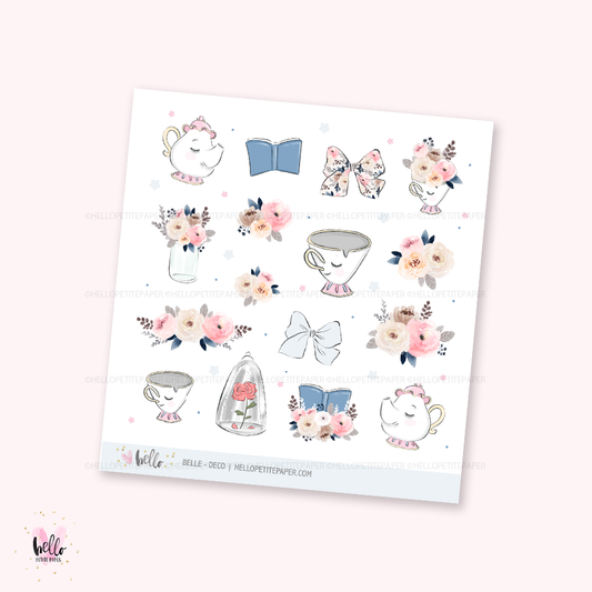 Belle - Kit deco, planner stickers