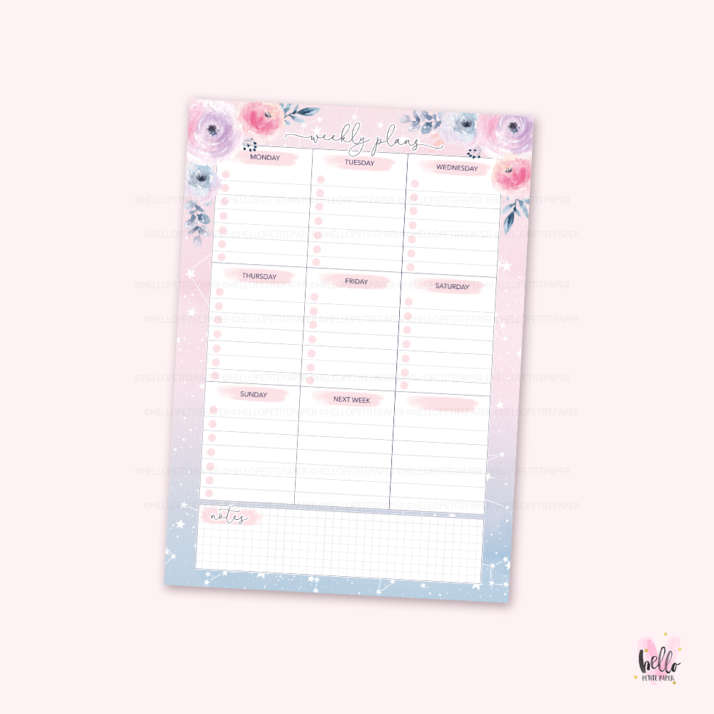 A5 Weekly Notepad - Bird Song