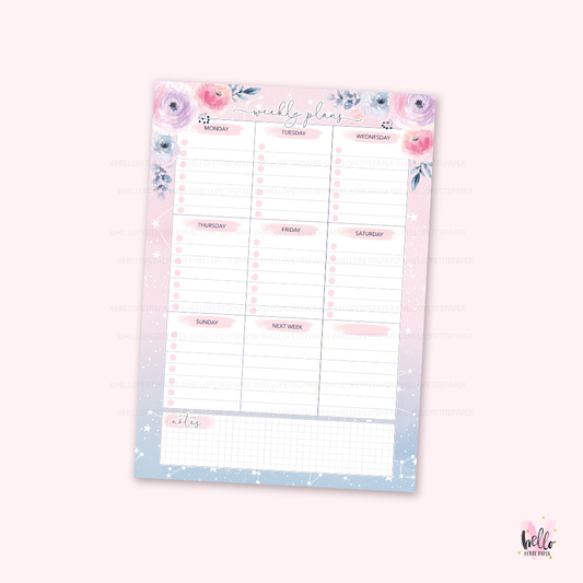 A5 Weekly Notepad - Bird Song