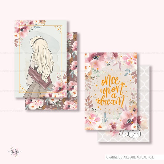 2 Gold Foil Cards - Briar Rose