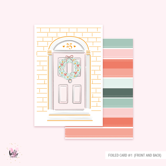2 Gold Foil Cards - Christmas Wishes