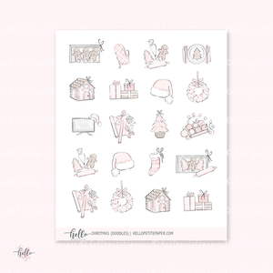 Doodle icons (CHRISTMAS) - planner stickers
