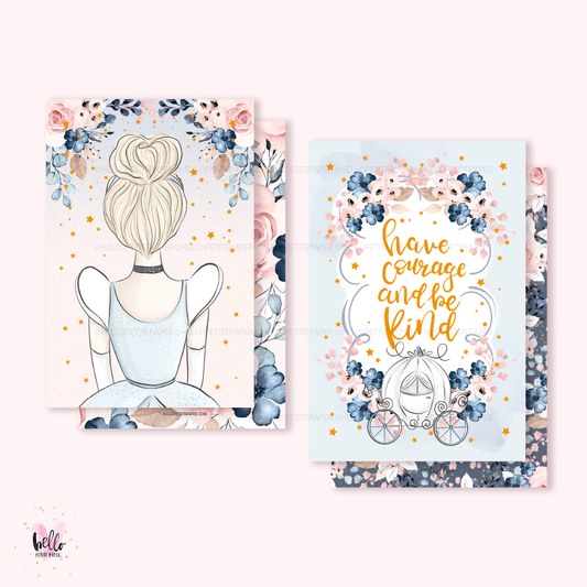 2 Silver Foil Cards - Cinderella