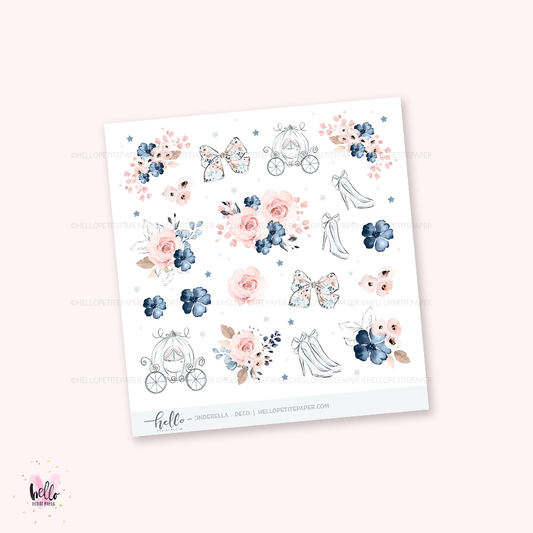 Cinderella - Kit deco, planner stickers