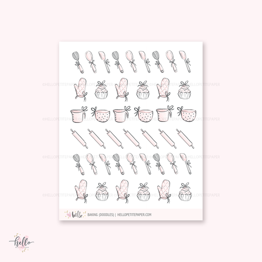 Doodle icons (BAKE) - planner stickers