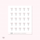 Doodle Icons (BOW CLIP) | hand-drawn planner stickers