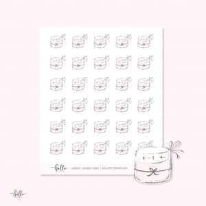 Doodle Icons (CANDLES) | hand-drawn planner stickers