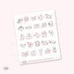 Doodle icons (bloom) - planner stickers