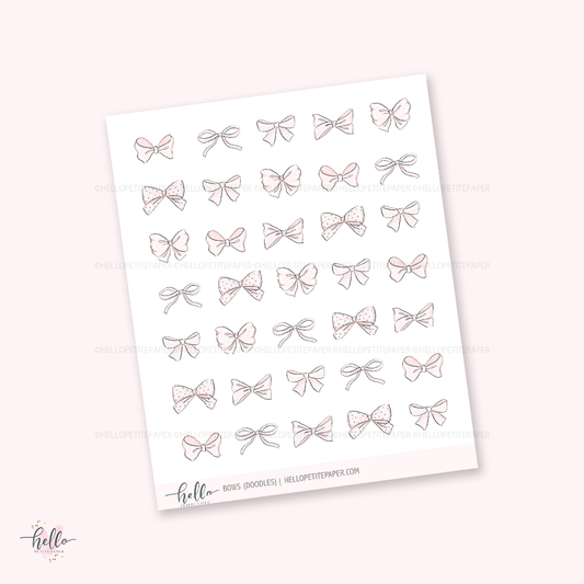 Doodle icons (BOWS) - planner stickers