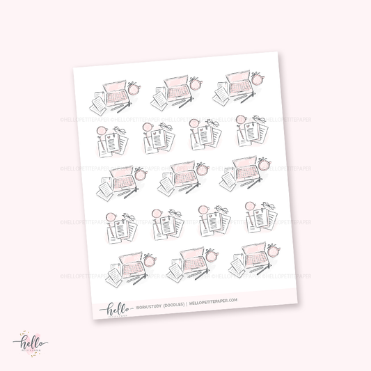 Doodle icons (WORKING) - planner stickers