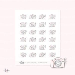 Doodle Icons (CAMERA) | hand-drawn planner stickers