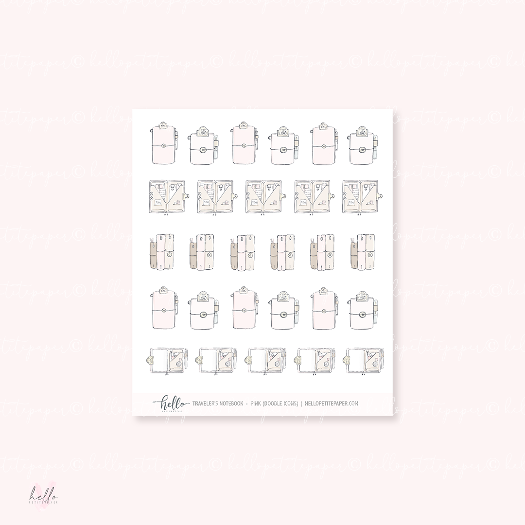 Doodle Icons (TRAVELERS NOTEBOOK) | hand-drawn planner stickers