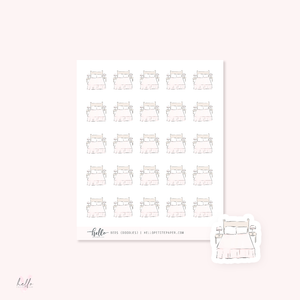 Doodle icons (BED) - planner stickers