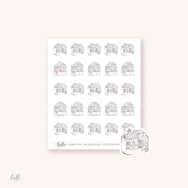 Mini Embossed Sticker Sheet - Doodle Heart Bubble