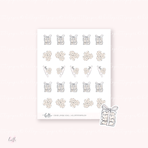 Doodle Icons (COOKIES) | hand-drawn planner stickers