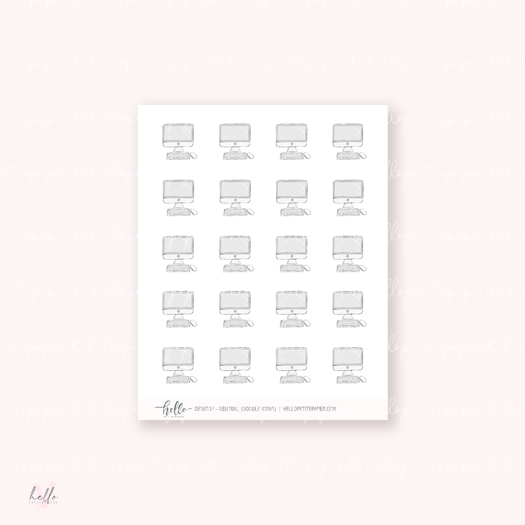 Doodle Icons (DESKTOP) | hand-drawn planner stickers