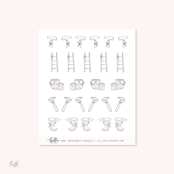 Doodle Icons HOME IMPROVEMENT Planner Stickers Hello Petite Paper doodle-icons-home-improvement-planner-stickers-hello-petite-paper