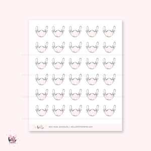 Doodle icons (MASKS) - planner stickers