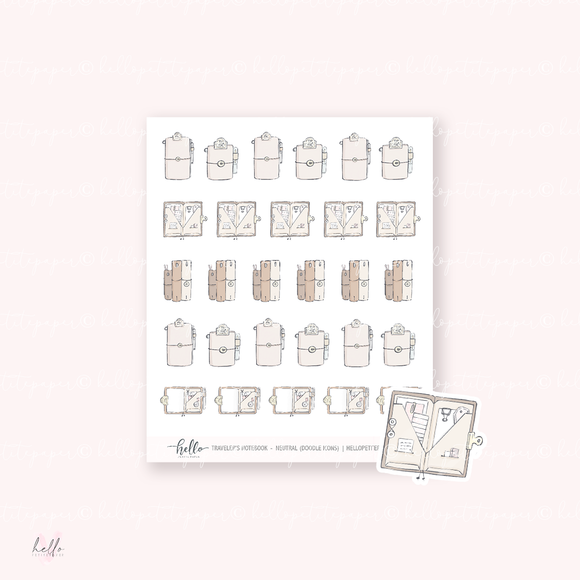 Doodle Icons (TRAVELERS NOTEBOOK) | hand-drawn planner stickers