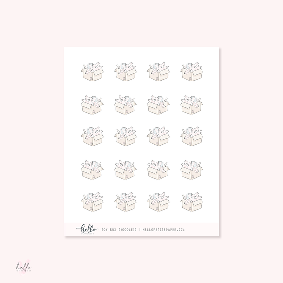 Doodle icons (TOY BOX) - planner stickers