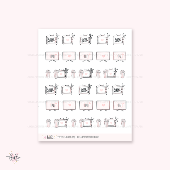 Doodle icons (TV TIME) - planner stickers