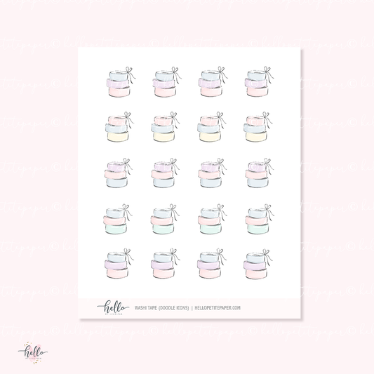 Doodle Icons (WASHIS) | hand-drawn planner stickers