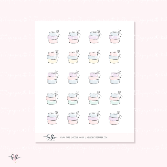 Doodle Icons (WASHIS) | hand-drawn planner stickers