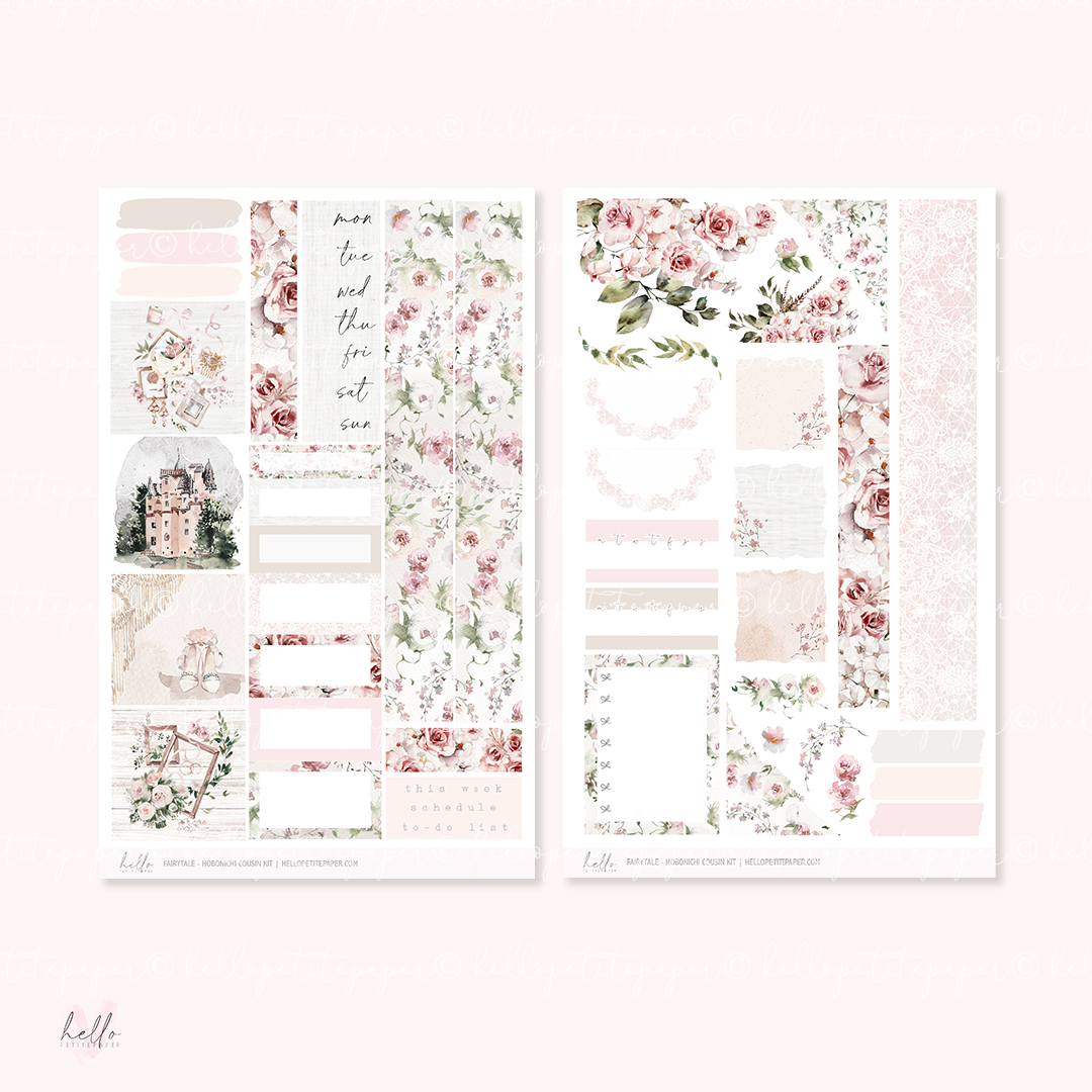 Hobonichi Cousin Kit - Fairytale – Hello Petite Paper | planner stickers