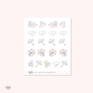 Doodle icons (FALL 2.0) - planner stickers
