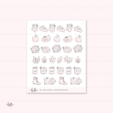 Doodle icons (FALL) - planner stickers