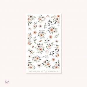 Hidden garden - floral deco, planner stickers