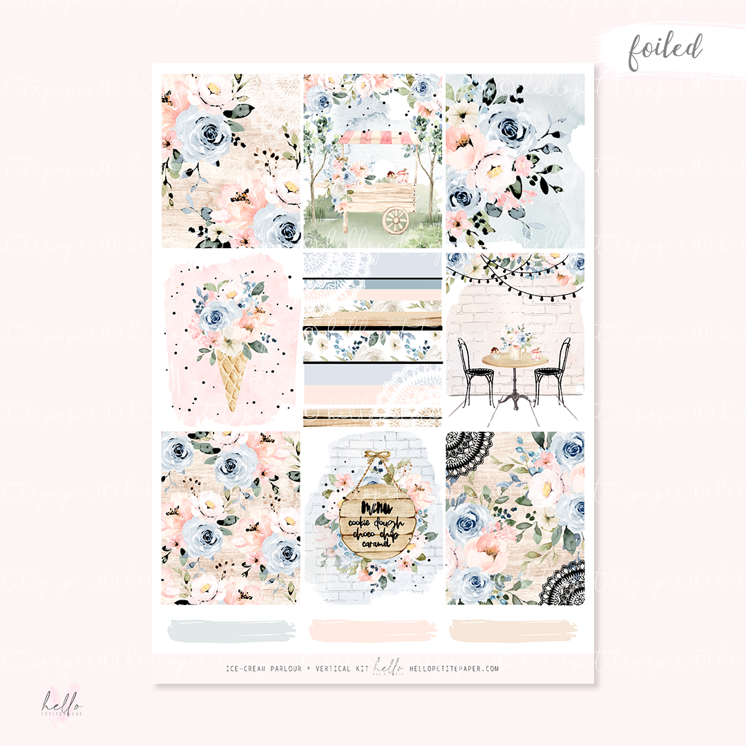 Ice-cream Parlour - FOILED KIT - premium matte paper