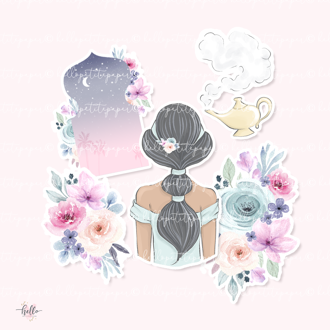 Jasmine die-cuts (set of 5)