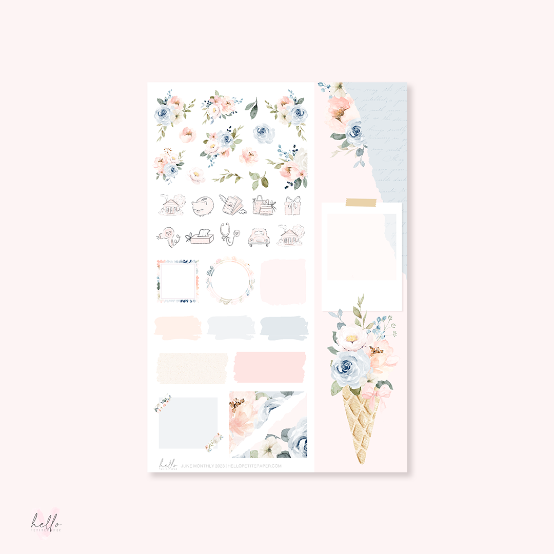 June Monthly Sticker Kit