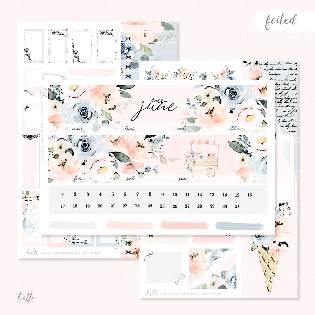 June Monthly Sticker Kit