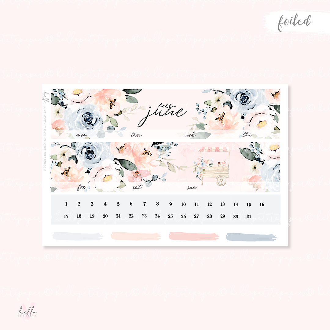 June Monthly Sticker Kit