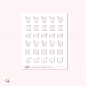 Doodle icons (LAUNDRY)  -  hand-drawn planner stickers