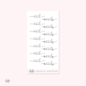 Mini scripts | Happy mail - planner stickers